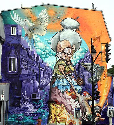Городские голуби – граффити