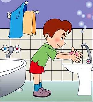 О том, как правильно мыть руки - картинки для детей