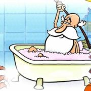 Смешные картинки - дедушка в ванной